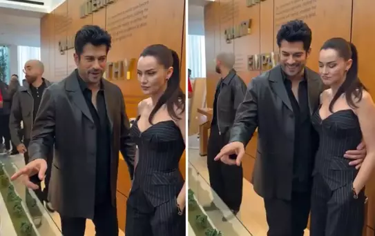 Fahriye Evcen'in Burak Özçivit'e takındığı tavır tanıtıma damga vurdu