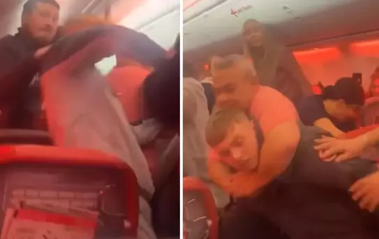 Türkiye'den havalanan uçakta ortalık savaş alanına döndü