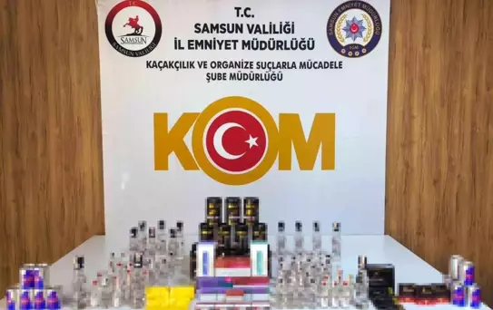 Samsun'da Kaçak İçki ve Ürün Operasyonu