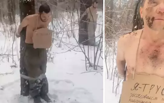 Rus komutan, kendi askerlerini dondurucu soğukta ağaçlara bağladı