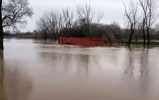 Edirne'de Köy Yolu Taşkın Nedeniyle Kapandı