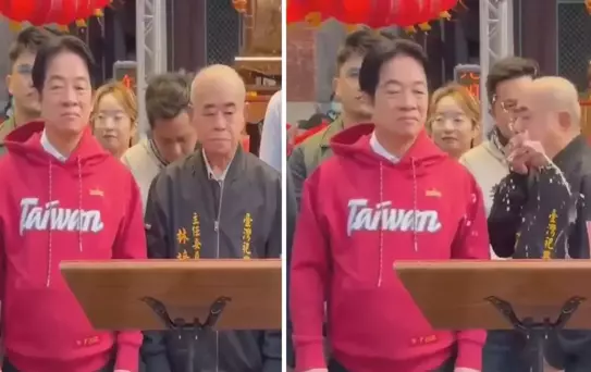 Yıllarca konuşulacak görüntüler! Tapınak başkanı, Cumhurbaşkanının üzerine istifra etti