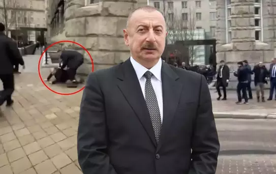 Yer: ABD! Aliyev'e yönelik protesto sırasında arbede çıktı