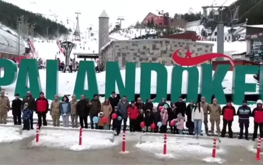 Erzurum'da Şehit ve Gazi Ailelerine Kayak Etkinliği