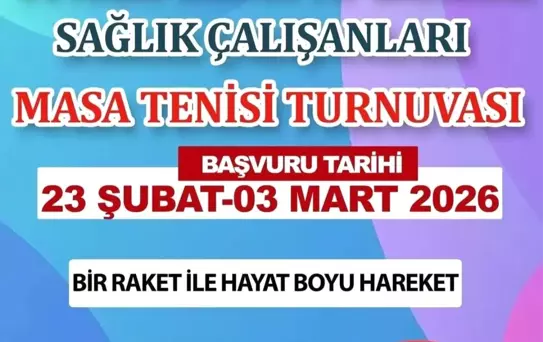 Sinop'ta Sağlık Çalışanlarına Masa Tenisi Turnuvası