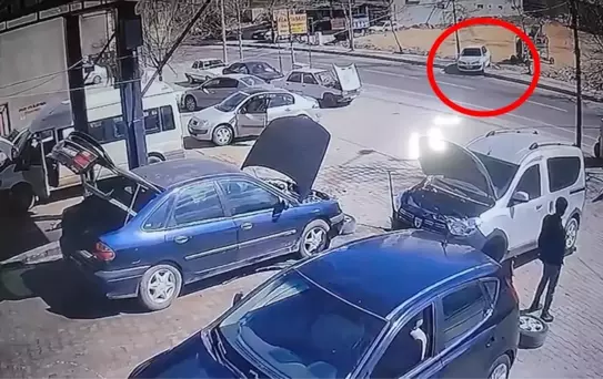 Mazıdağı'nda Freni Çekilmeyen Araç Yola Çıktı