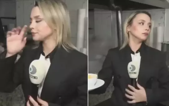 Kanal D muhabirinin zor anları! Şekilden şekile girdi