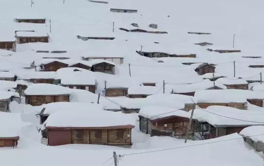 Kavrun Yaylası'nda Kar Kalınlığı 3 Metreyi Aştı