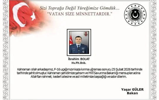 Balıkesir'de F-16 uçağı kaza kırıma uğradı; pilot şehit oldu