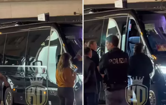 Okan Buruk'u İtalya'da bekleyen taraftarlardan bomba tezahürat