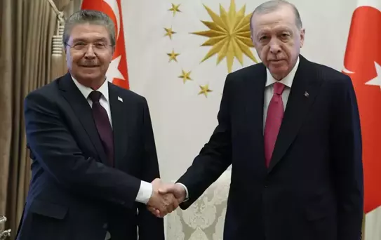 Cumhurbaşkanı Erdoğan, KKTC Başbakanı Üstel'i kabul etti
