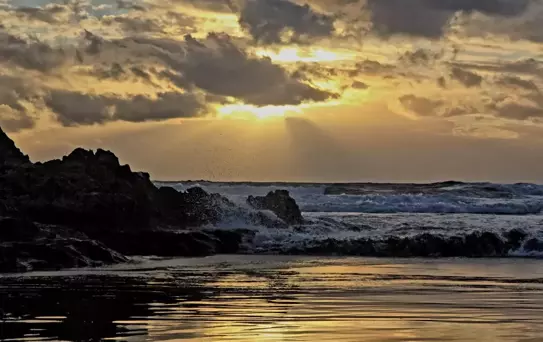 Samandağ'da etkileyici gün batımı