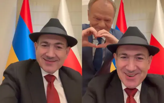 Paşinyan ve Tusk'tan ezber bozan video, eğlenceleri anlarını paylaştılar