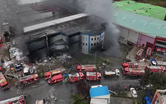 Silivri'de Fabrikada Yangın