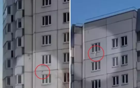 Bebek, 33 metreden düştü iki kadın hemşire havada montla yakaladı