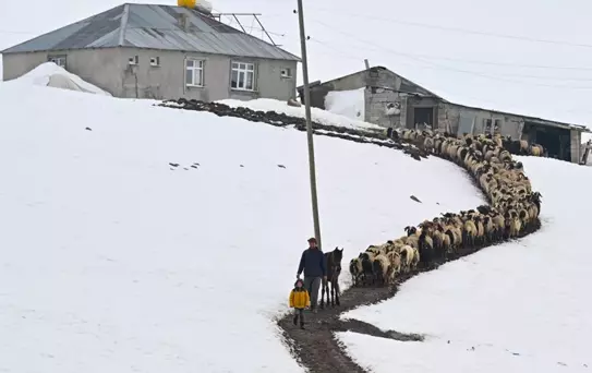 Bu köyün tek sakini onlar! 9 yıldır 3 metre karın altında 'nöbet' tutuyorlar