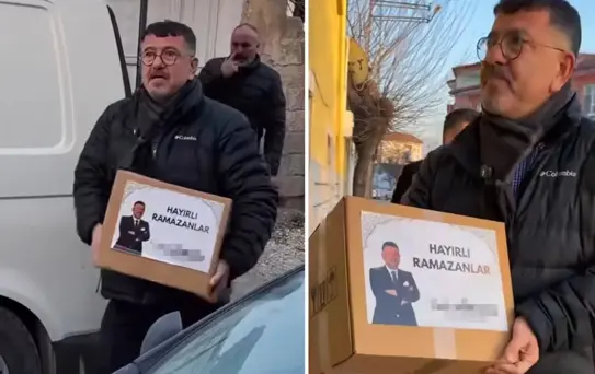 CHP'li Veli Ağbaba'nın yardım kolileri büyük tartışma yarattı
