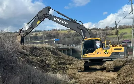 İskilip'teki Yıkılan Köprüye Geçici Çözüm