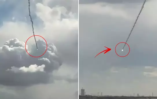 Erbil semalarında İran'a ait füzeler böyle düşürüldü