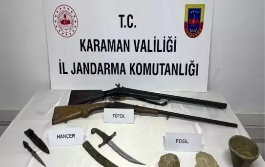 Karaman'da Uyuşturucu ve Tarihi Eser Operasyonu