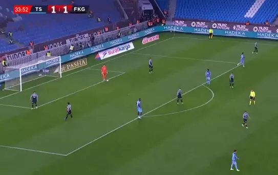 Trabzonspor-Fatih Karagümrük maçına damga vuran olay