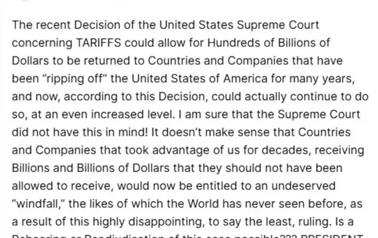 Trump'tan Yüksek Mahkeme'ye Gümrük Vergisi Tepkisi