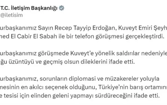 Cumhurbaşkanı Erdoğan, Kuveyt Emiri El Sabah ile görüştü