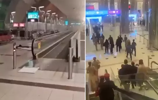 Görüntüler Dubai'den! İran İHA'ları havalimanını savaş alanına çevirdi