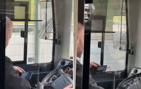 Metrobüs şoförü direksiyon başında video izledi, facianın eşiğinden dönüldü