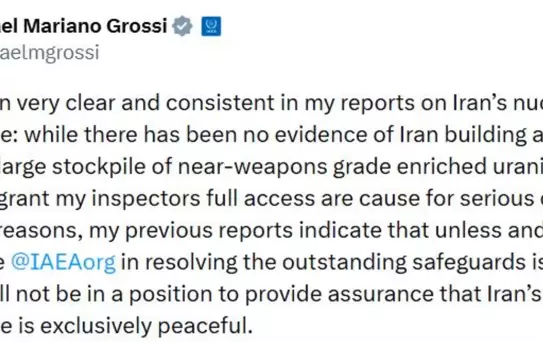 Grossi'den İran'ın Nükleer Programına Dikkat Çekti