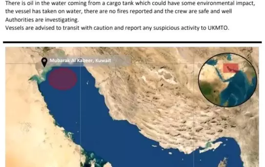 Kuveyt Açıklarında Petrol Tankerinde Patlama