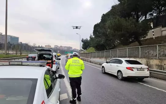 Dronla Denetim: 10 Sürücüye 93 Bin Lira Ceza