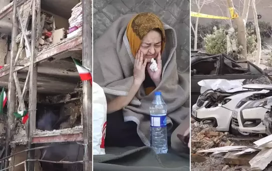 Tahran'daki yıkım böyle görüntülendi