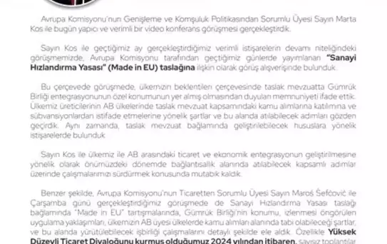 Türkiye-AB Ticaret Görüşmesi