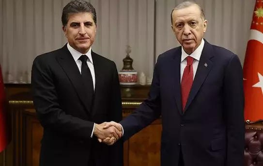 Cumhurbaşkanı Erdoğan, IKBY Başkanı Barzani ile görüştü