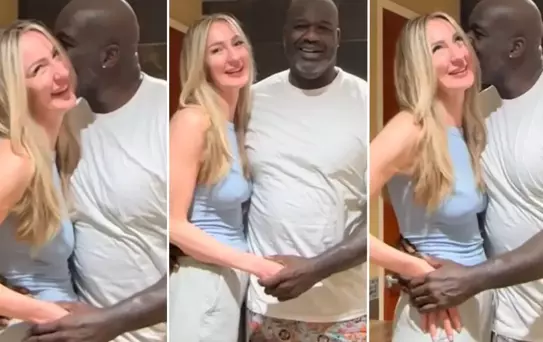 NBA efsanesi ile dünyanın en uzun modeli yan yana