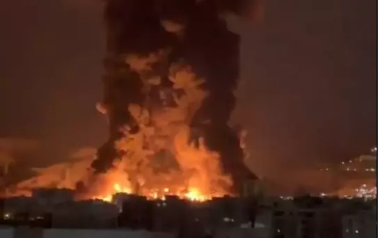 Tahran'da vurulan petrol deposunun yeni görüntüsü