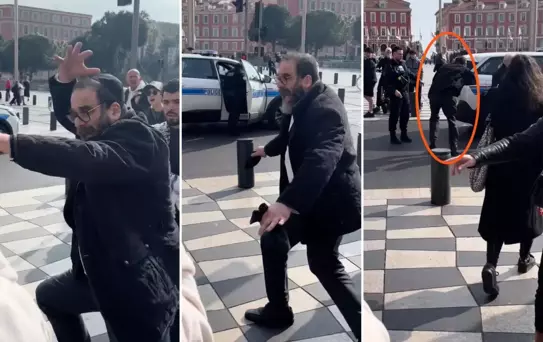 Nice'te Filistin standında provokasyon girişimi: Hem saldırdı hem ''Mağdurum'' dedi