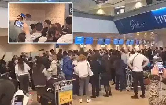 Ülkeden kaçmaya çalışan İsrailliler, Ben Gurion Havalimanı'nda kargaşa çıkardı