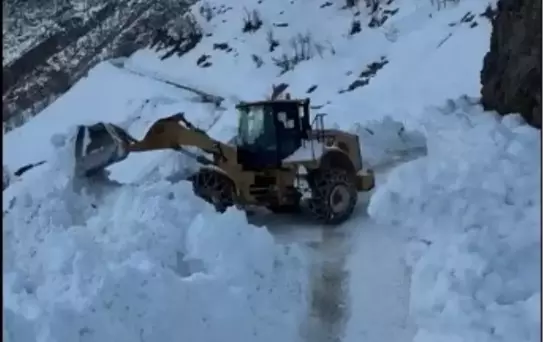 Bitlis'te Çığ Düşmesi: Köy Yolu Kapandı