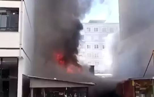 Pazarcık'ta Manavda Yangın