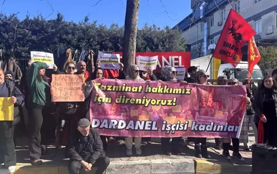 Dardanel İşçileri Hakları İçin Eylemde