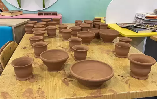 Öğrenciler Çömlek Yapmayı Öğrendi