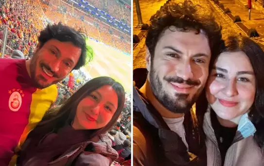 Ünlü çift evlilik yıldönümünü tribünde kutladı