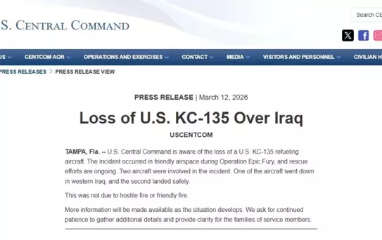 Irak'ta KC-135 Yakıt Uçağı Düştü