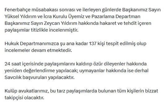 Samsunspor'dan Hakaret ve Tehdit Uyarısı