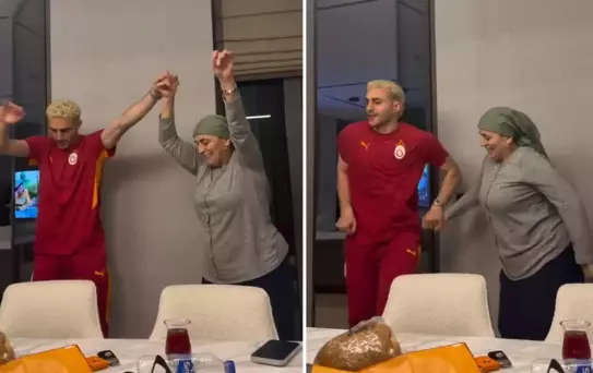 Barış Alper galibiyetin tadını annesiyle beraber çıkardı