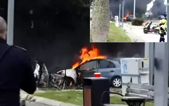 İsrail'e düşen İran füzesi ortalığı cehenneme çevirdi