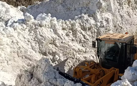 Çatak'ta Çığ Nedeniyle Yol Kapandı