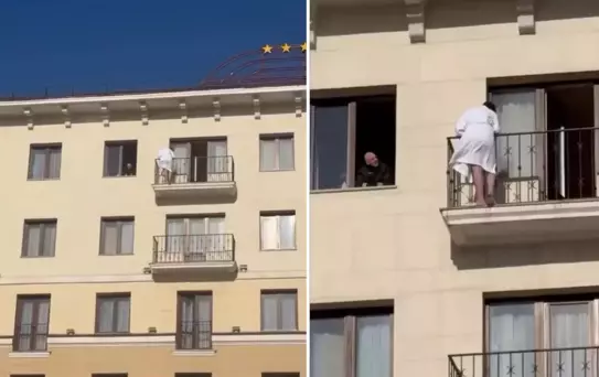 Otel balkonunda polisi alarma geçiren olay